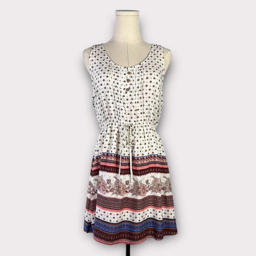 O'Neill Pasha Printed Tie Waist Dress Size Large